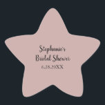 Adesito Estrela Chá de panela Personalizada De Casamento De Rosa D<br><div class="desc">Projetado com rosa sólido poeirento e modelo personalizado para chá de panela,  este é excelente para casamentos,  chás de panela etc. que você pode personalizar para outros eventos como chá de fraldas,  aniversários,  solteira e muito mais!</div>