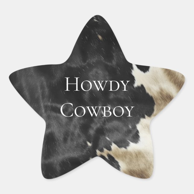 Adesito Estrela Champanhe Dourado Cowboy Cowhide (Frente)