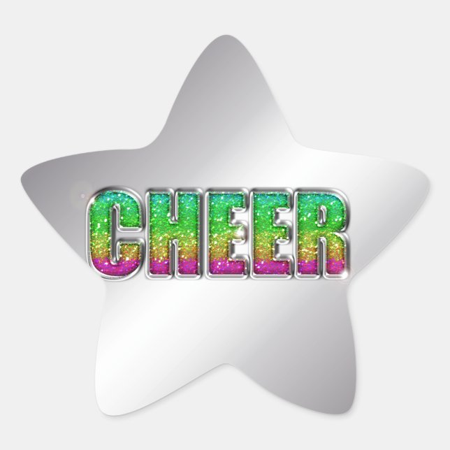 Adesito Estrela Cheer Glitter Rainbow (Frente)