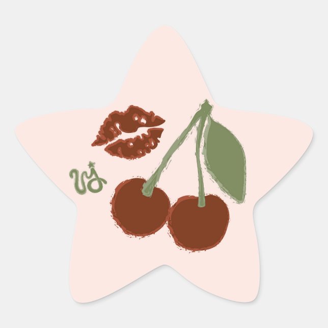Adesito Estrela Cherry Kiss Star Sticker (Frente)