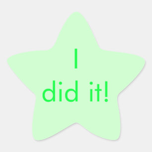 Adesito Estrela Chore Chart Sticker "Eu fiz!"