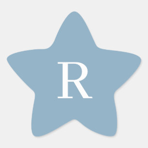 Adesito Estrela Chuva de Noiva Azul Poeirento Monogramas Branco Ca