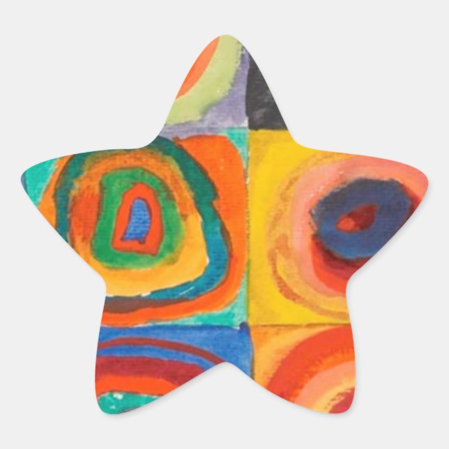 Adesito Estrela Círculos Concentrados Quadrados de Kandinsky (Frente)