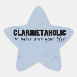 Adesito Estrela Clarinetaholic Life Star Sticker