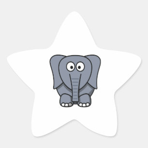 Adesito Estrela Clipart de Elefante de Cartoon Bonito