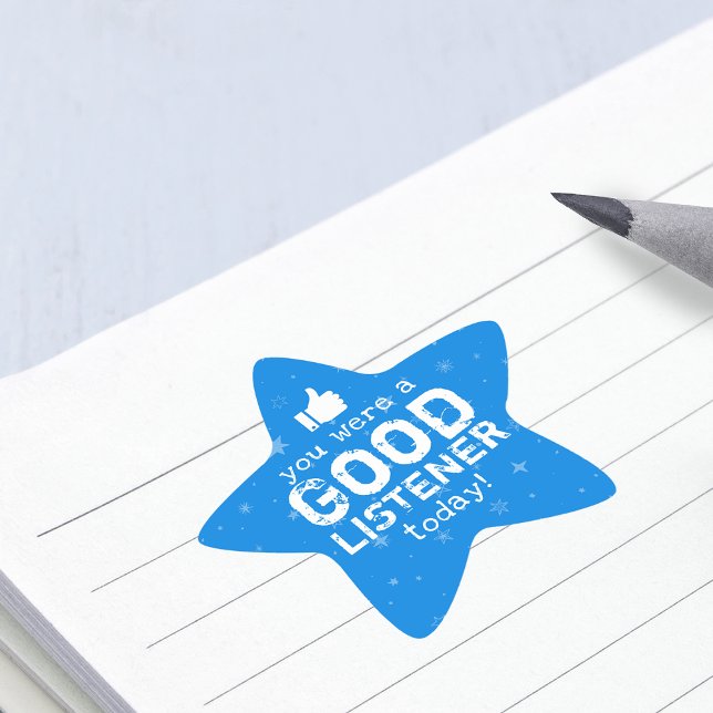 Adesito Estrela Comentários Positivos Bom Ouvinte Professor (Positive Feedback Good Listener Teacher Star Sticker)