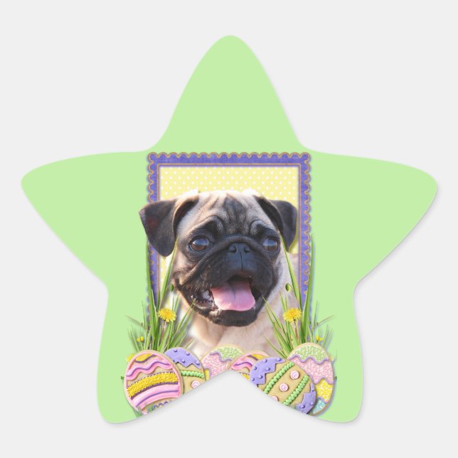 Adesito Estrela Cookies de Ovos de Páscoa - Pug (Frente)