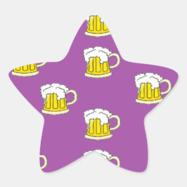 Adesito Estrela Copo de cerveja espumante em roxo