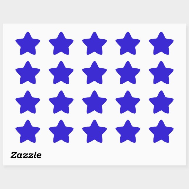 Adesito Estrela Cor azul-margarida sólida (Folha)