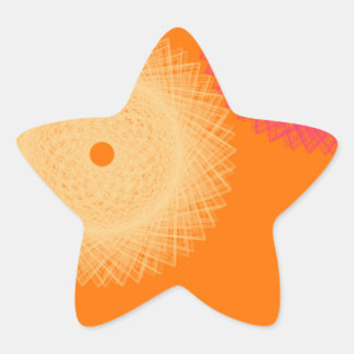 Adesito Estrela cor laranja e rosa pop