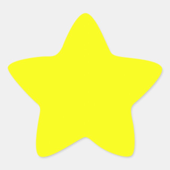 Adesito Estrela Cor Sólida Neon Amarelo (Frente)