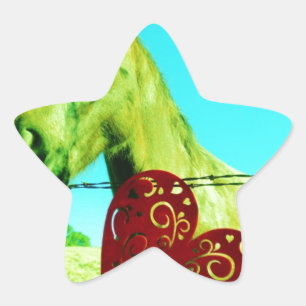 Adesito Estrela Coração Vermelho e Cavalo