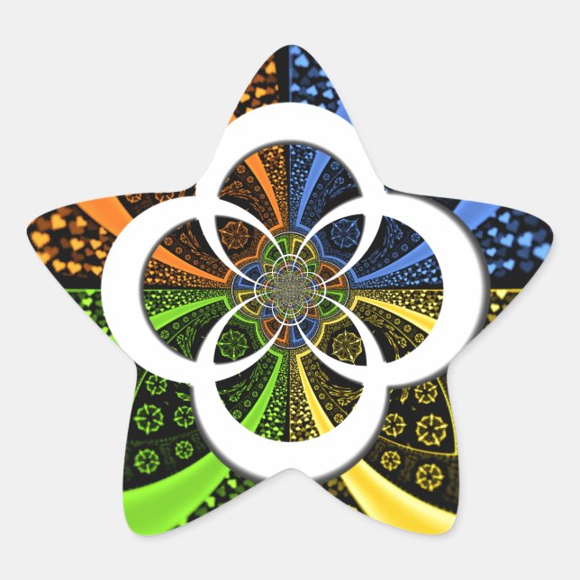 Adesito Estrela Corações Iridescentes, Abstrato de Bolinhas (Frente)