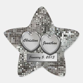 Adesito Estrela Corações Personalizados no Star Sticker Sequins