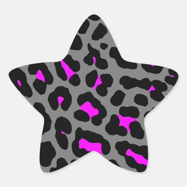 Adesito Estrela Corey Tiger 80s Manchas de Leopardo (Cinza) (Frente)