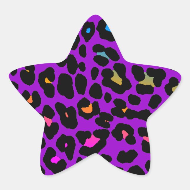 Adesito Estrela Corey Tiger 80s Manchas de Leopardo (Roxo) (Frente)