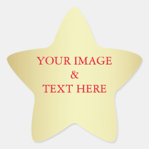 Adesito Estrela Costume personalizado seu próprio ouro da foto &