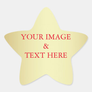 Adesito Estrela Costume personalizado seu próprio ouro da foto &