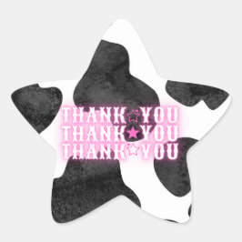 Adesito Estrela Cowgirl Disco Obrigado Star Sticker