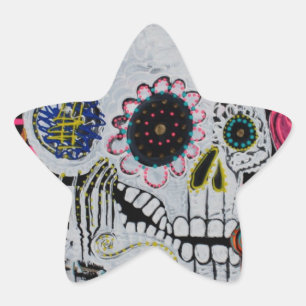 Adesito Estrela Crânio do açúcar com rosas