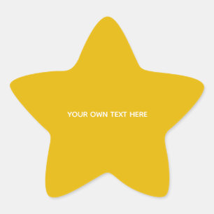 Adesito Estrela Crie Seu Próprio Design Amarelo Personalizado