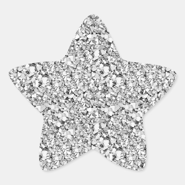Adesito Estrela Cristal Druzy - cor de ouro branco (Frente)