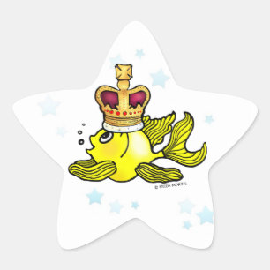 Adesito Estrela Crown Fish ~ animado e giro desenho de um monarca
