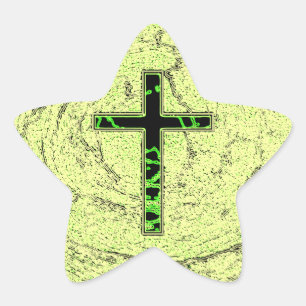 ADESITO ESTRELA CRUZ NEGRA E VERDE COM FUNDO MARÁVEL