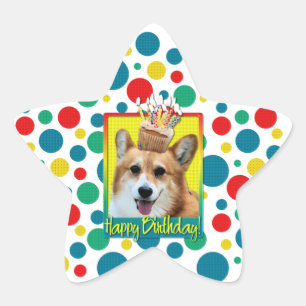 Adesito Estrela Cupcake do aniversário - Corgi - Owen