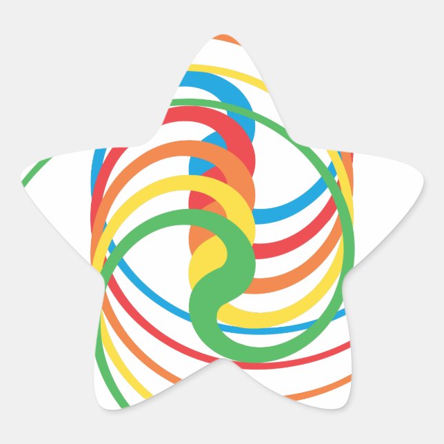 Adesito Estrela Curvas a cores: Star Sticker (Frente)