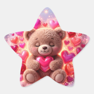 Adesito Estrela Cute Teddy Love Sticker Sheet 💖Sticker