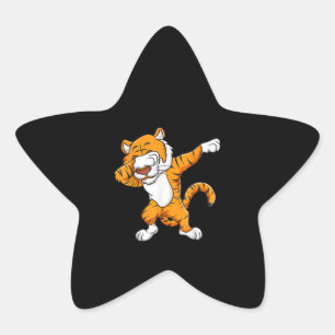Adesito Estrela Dabbing Tiger Squad Futebol Mascot Funny Dab