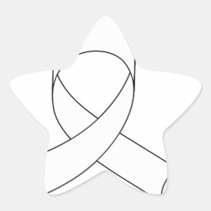 Adesito Estrela Desenho de Fita Branca