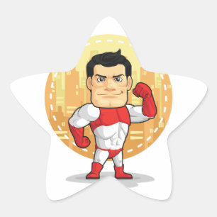 Adesito Estrela Desenhos animados do super-herói