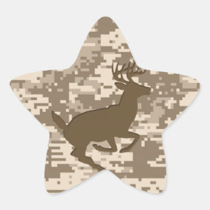 Adesito Estrela Desert Beige Digital Camouflage Deer Camo Patterno