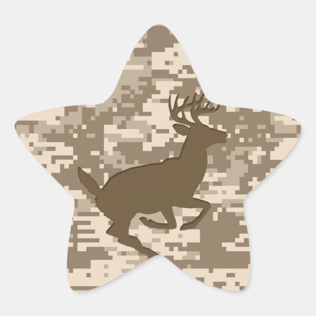 Adesito Estrela Desert Beige Digital Camouflage Deer Camo Patterno (Frente)