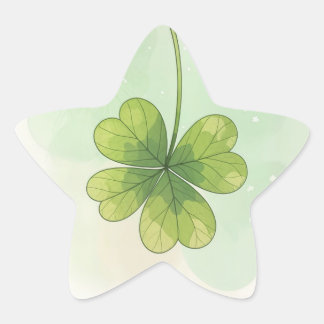 Adesito Estrela Design de Clover de Quatro Folhas Sortudas