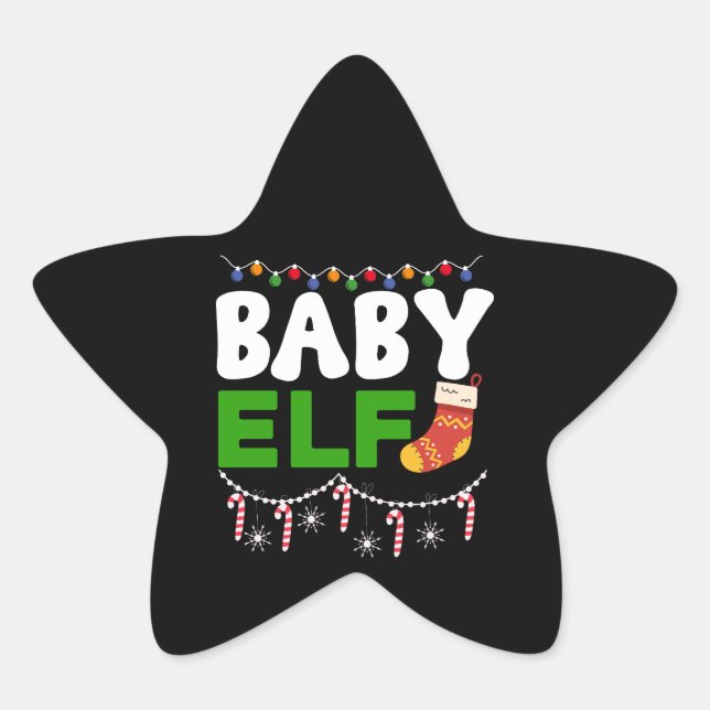 Adesito Estrela Design de Natal de Elfo Bebê-84608 (Frente)
