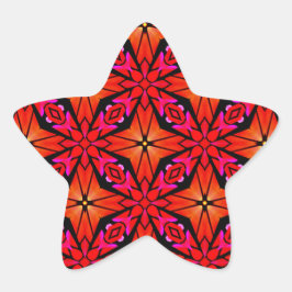 Adesito Estrela Design de Starburst Vermelho