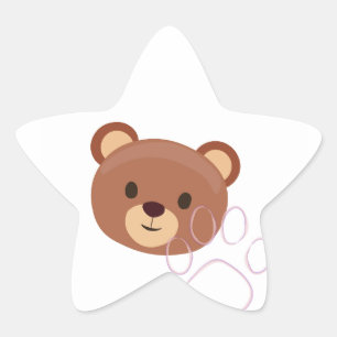 Adesito Estrela Design de Urso Cortado