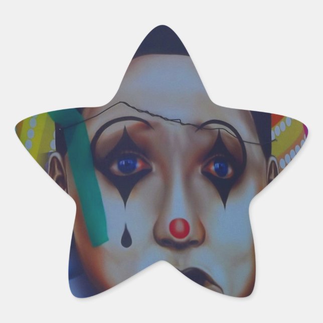 Adesito Estrela Design do Palhaço de Carnaval (Frente)