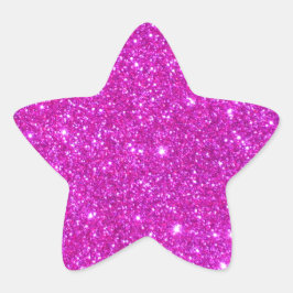 Adesito Estrela Design personalizável de brilho rosa brilhante
