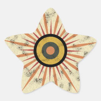 Adesito Estrela Design Retro Boho de Explosão Solar