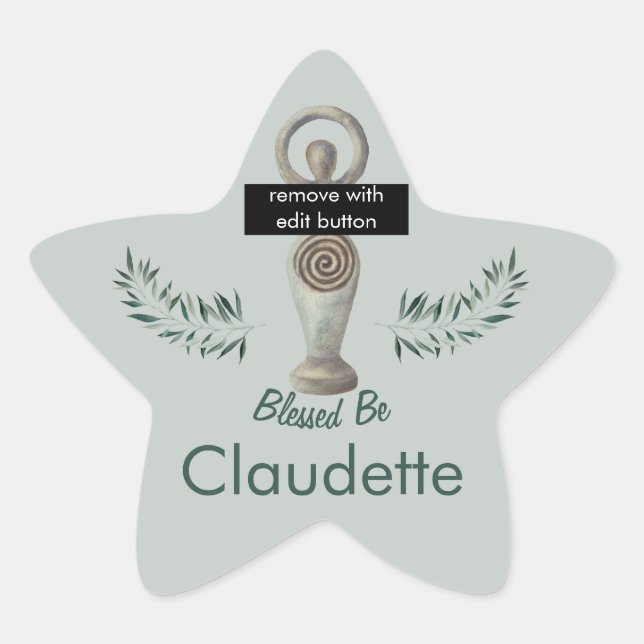 Adesito Estrela Deusa Pagã Personalizada (Frente)