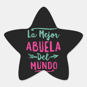 Adesito Estrela Dia das mães de Mejor Abuela Del Mundo Avó do La
