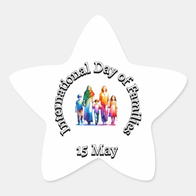 Adesito Estrela Dia Internacional da Família: 15 de maio (Frente)