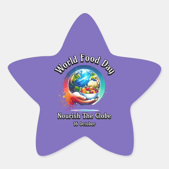 Adesito Estrela Dia Mundial da Comida. Nutricione o globo. (Frente)