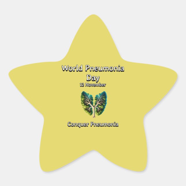 Adesito Estrela Dia Mundial da Pneumonia. Conquiste a Pneumonia. (Frente)