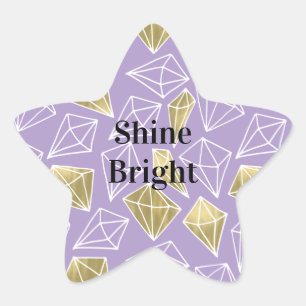 Adesito Estrela Diamantes Dourados do Chic Purple
