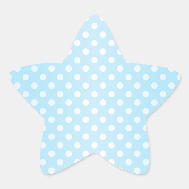 Adesito Estrela Doce Azul Teal Pálido e Pontos Brancos (Frente)